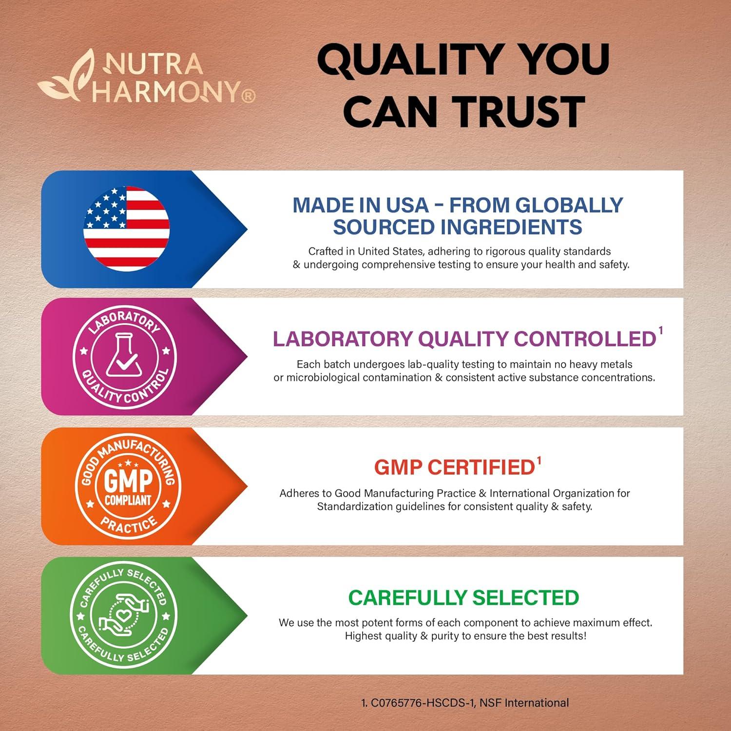 Suplemento de Cúrcuma y Curcumina 2365 mg Nutra Harmony - 120 Cápsulas