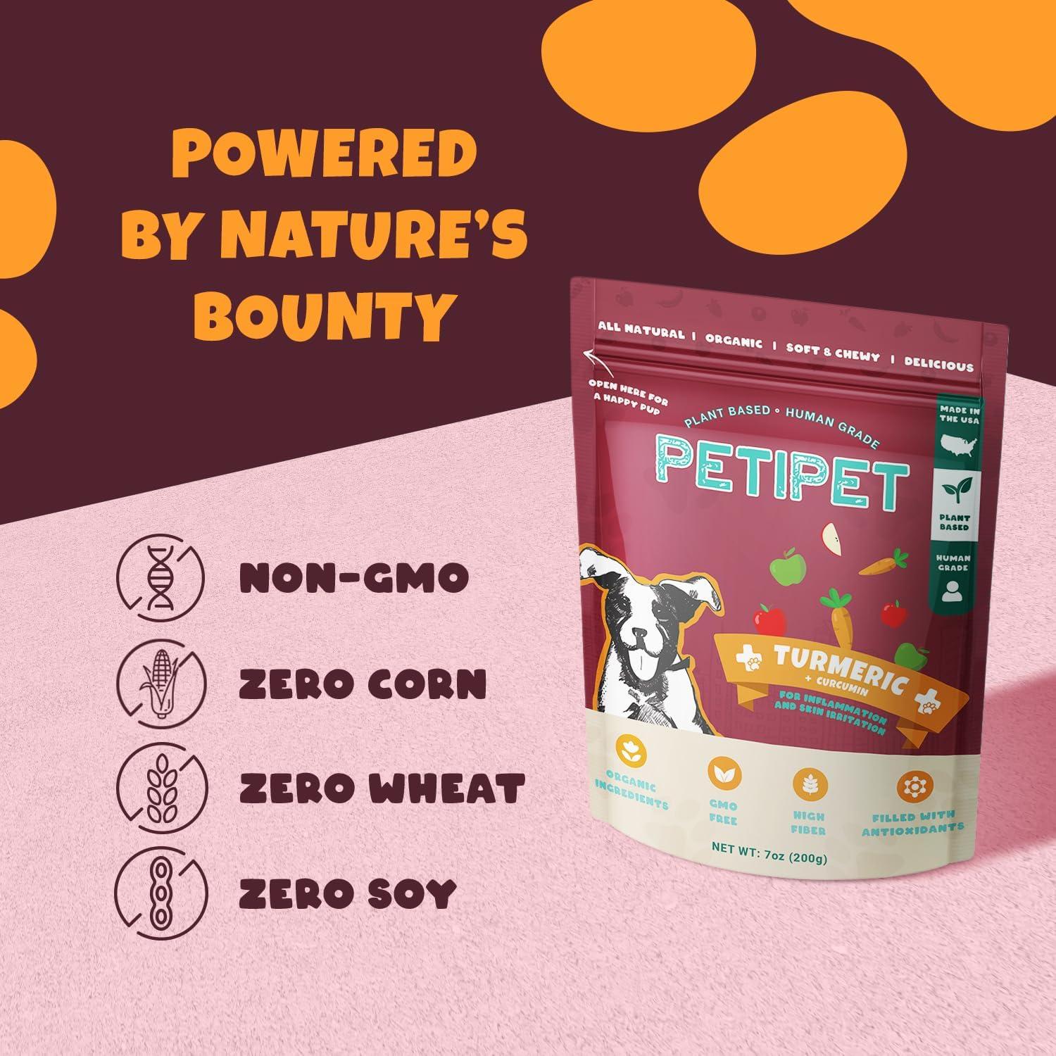 Suplemento Natural para Perros Petipet Cúrcuma 200g - Alivio Alergias y Articulaciones