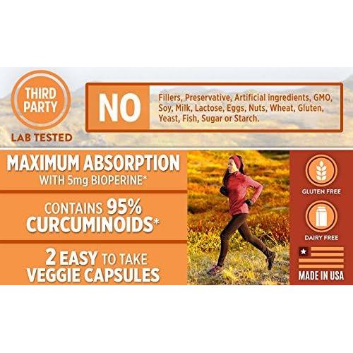 Cápsulas de Cúrcuma Orgánica Natures Wellness 1600mg 120 Unidades