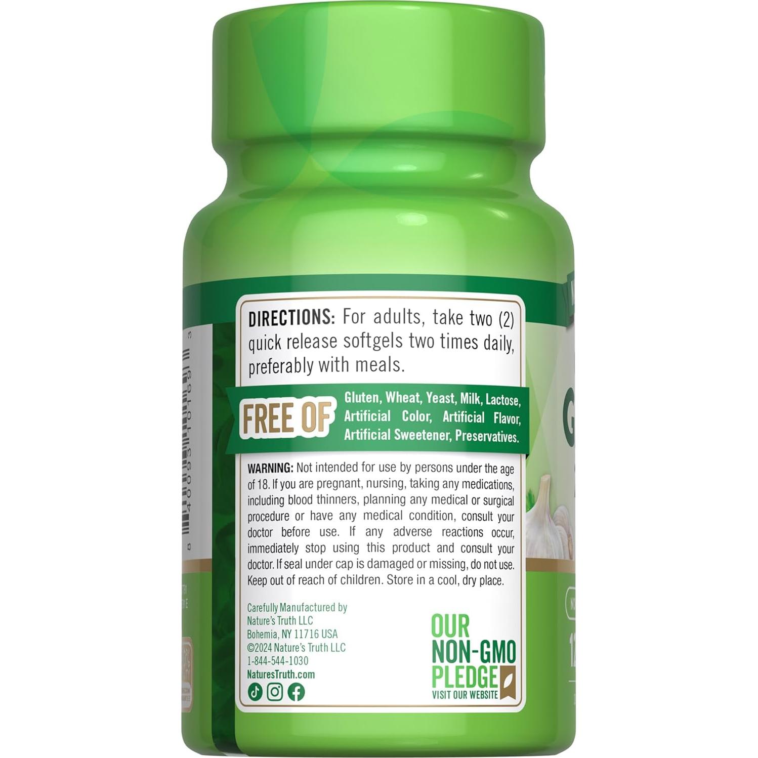 Ajo Sin Olor La Verdad de la Naturaleza 2400 mg 120 Gelatinas