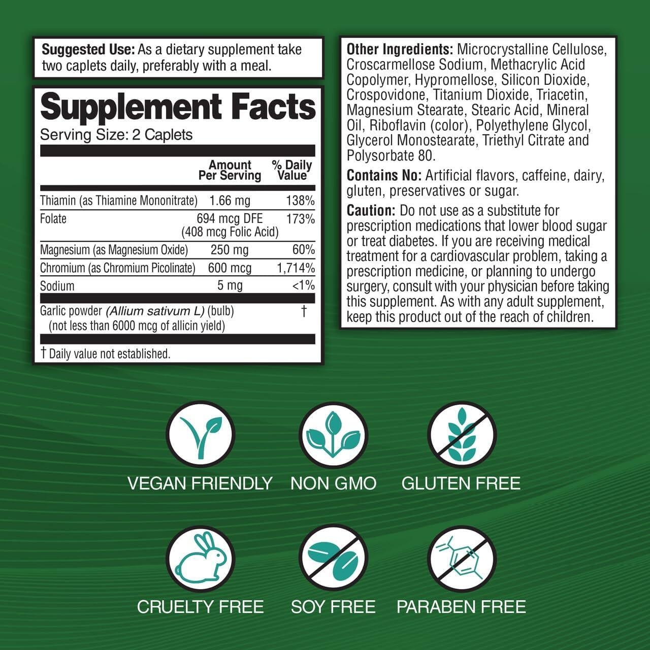 Suplemento de Ajo Garlique 6000 mcg Sin Olor 60 Tabletas