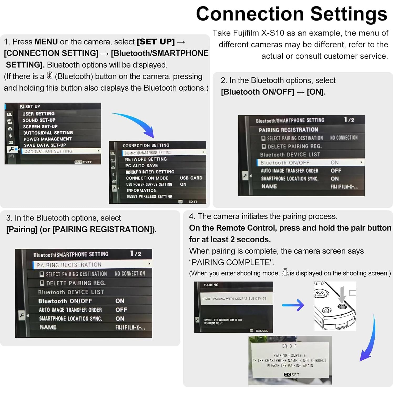 Disparador Inalámbrico AODELAN para Trípode Fujifilm