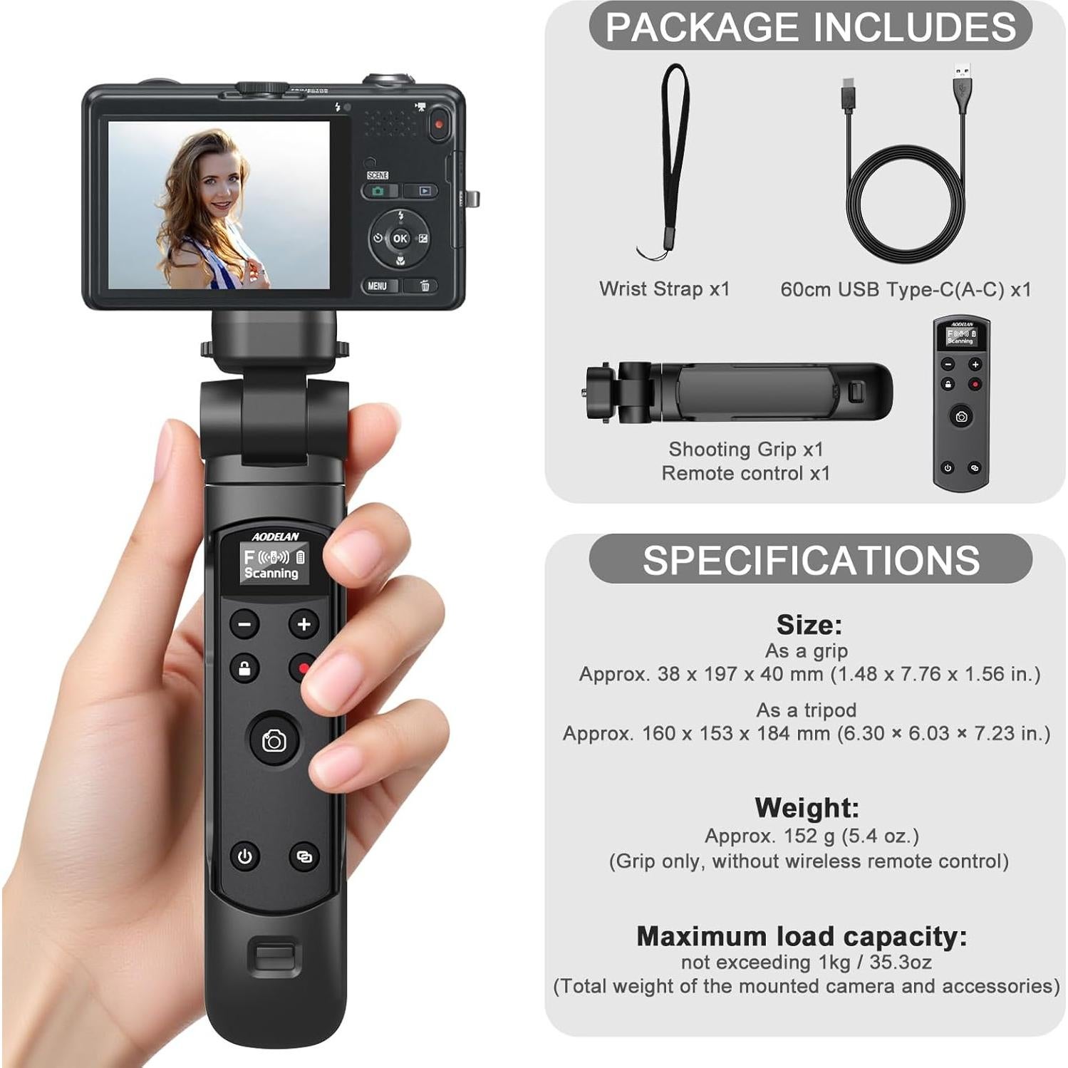 Disparador Inalámbrico AODELAN para Trípode Fujifilm