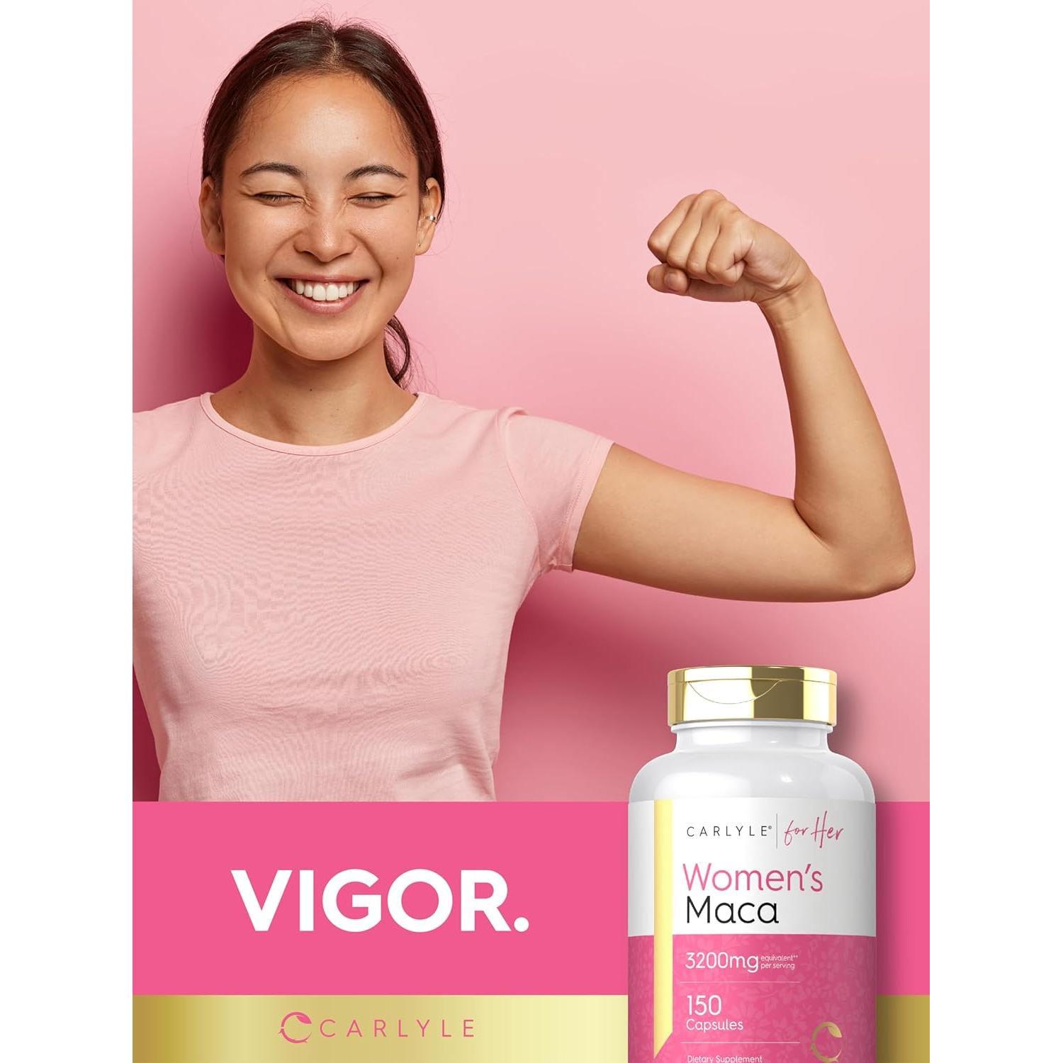 Cápsulas de Maca para Mujeres Carlyle 3200mg 150 Unidades