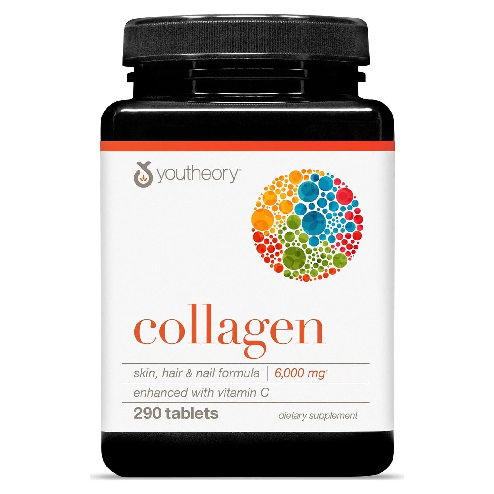 Colágeno Avanzado Youtheory 6000 mg con Vitamina C - 290 Tabletas