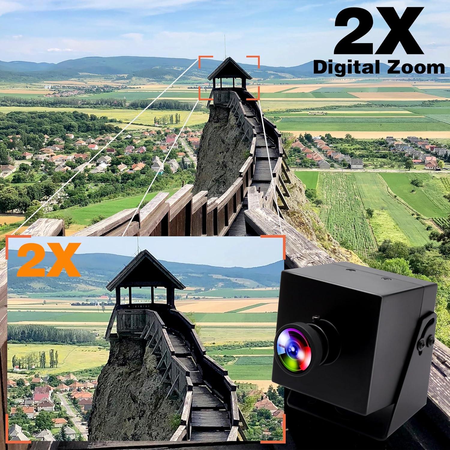 Cámara USB HDMI 4K ELP con Lente 120° y Zoom Digital 2X