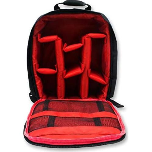 Mochila Impermeable para Cámara DSLR Winvin Roja Mediana