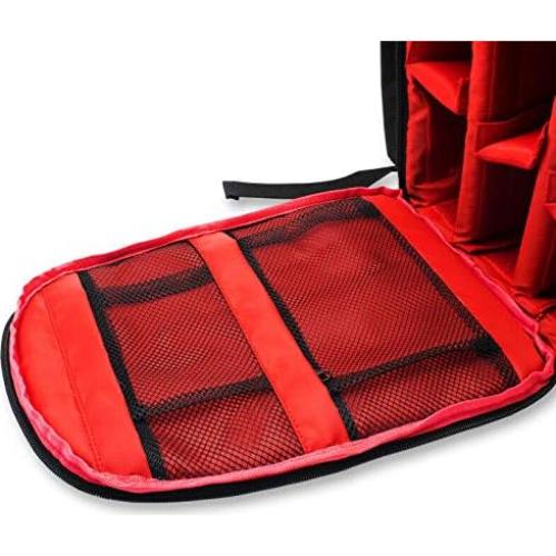 Mochila Impermeable para Cámara DSLR Winvin Roja Mediana