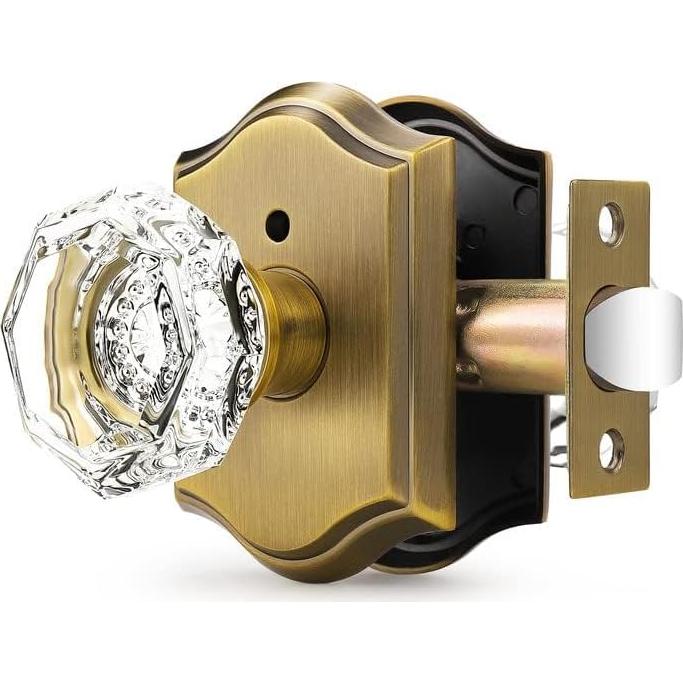 Perilla de Puerta de Cristal Orger Bronce Antiguo 1 Paquete