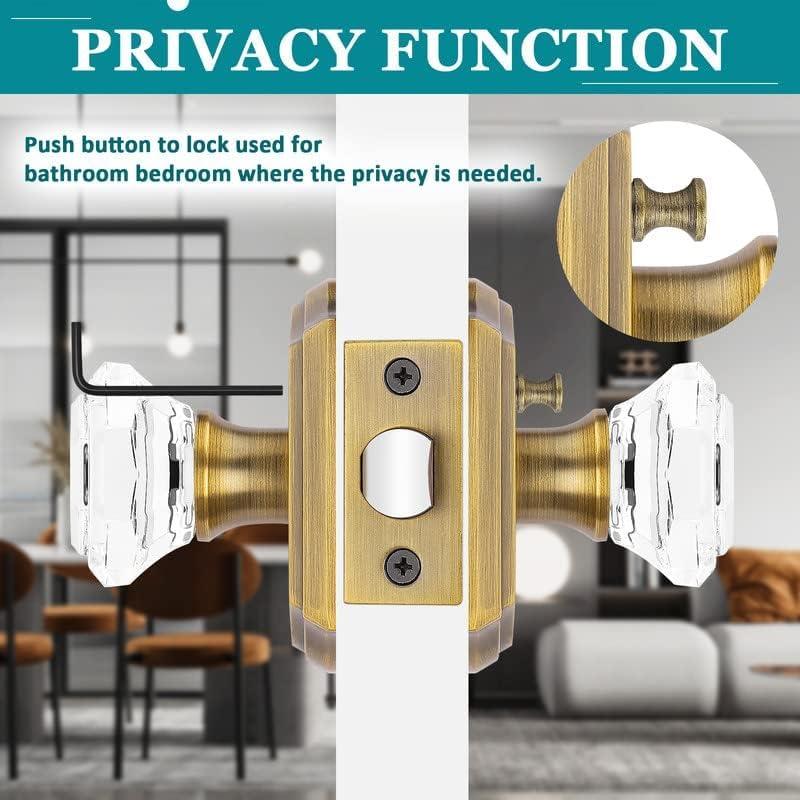 Perilla de Puerta de Cristal Orger Bronce Antiguo 1 Paquete