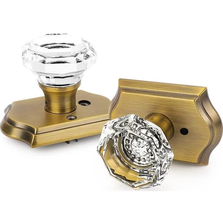 Perilla de Puerta de Cristal Orger Bronce Antiguo 1 Paquete