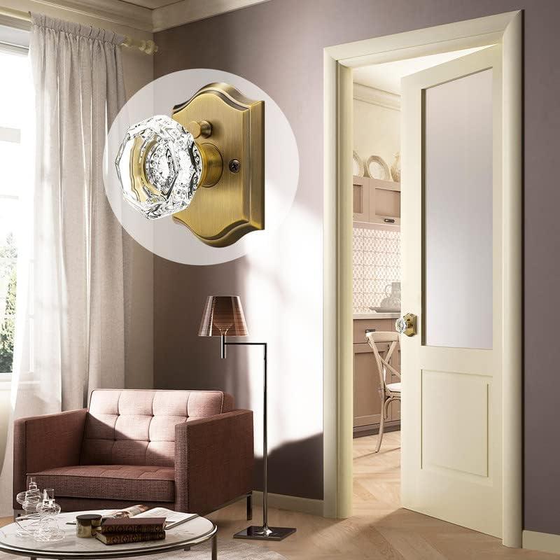 Perilla de Puerta de Cristal Orger Bronce Antiguo 1 Paquete