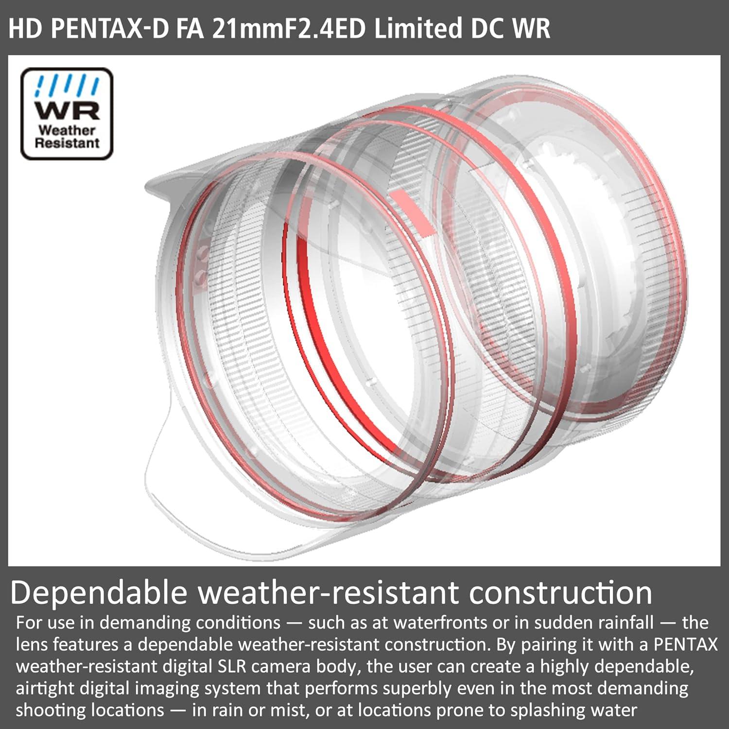 Lente Gran Angular Pentax FA 21mm F2.4 ED Limitado Negro