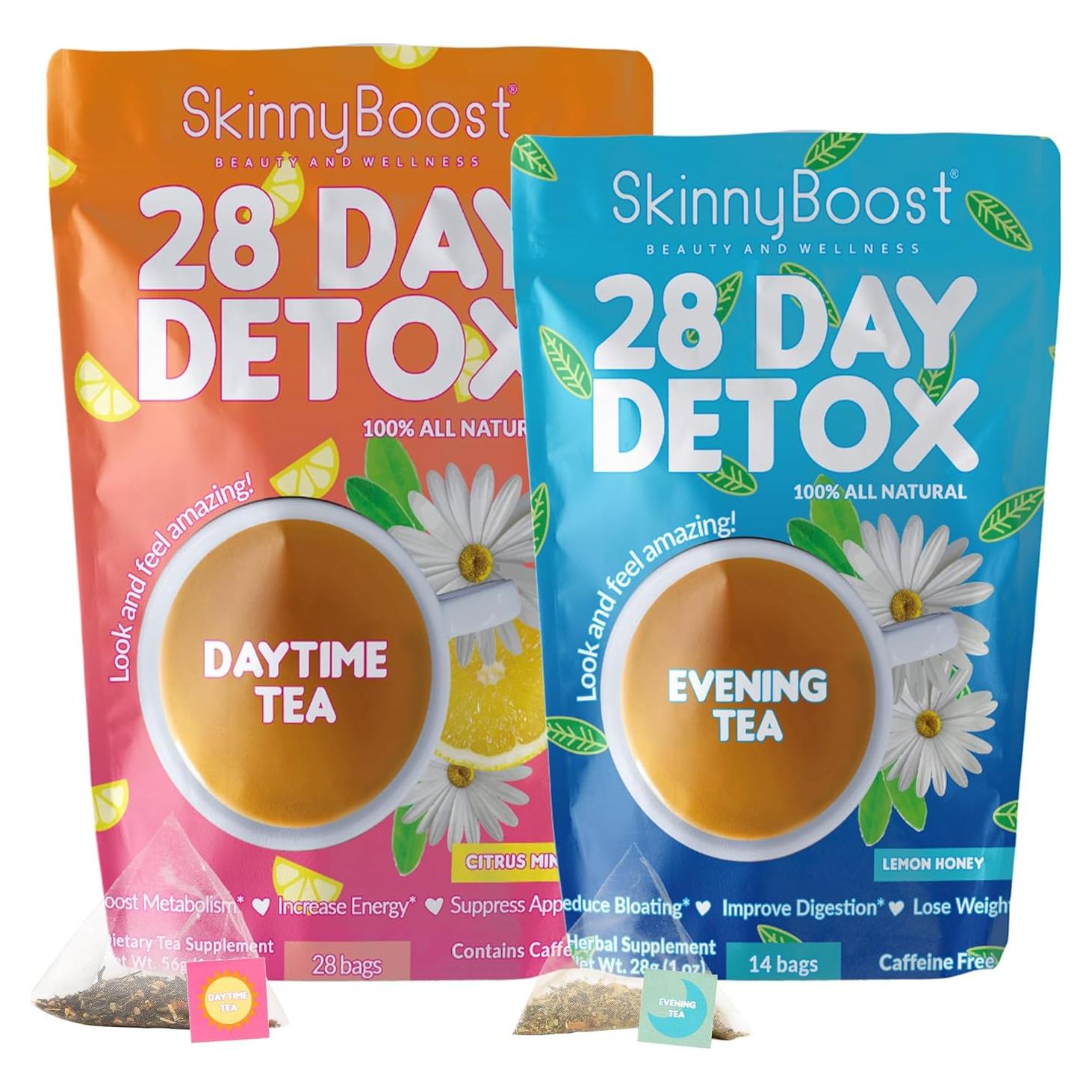 Kit Detox de Té SkinnyBoost - 2 Piezas - Diurno y Nocturno