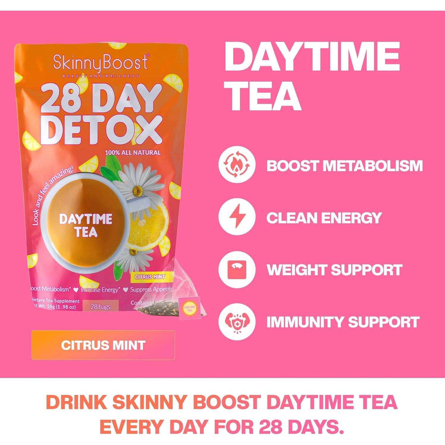 Kit Detox de Té SkinnyBoost - 2 Piezas - Diurno y Nocturno
