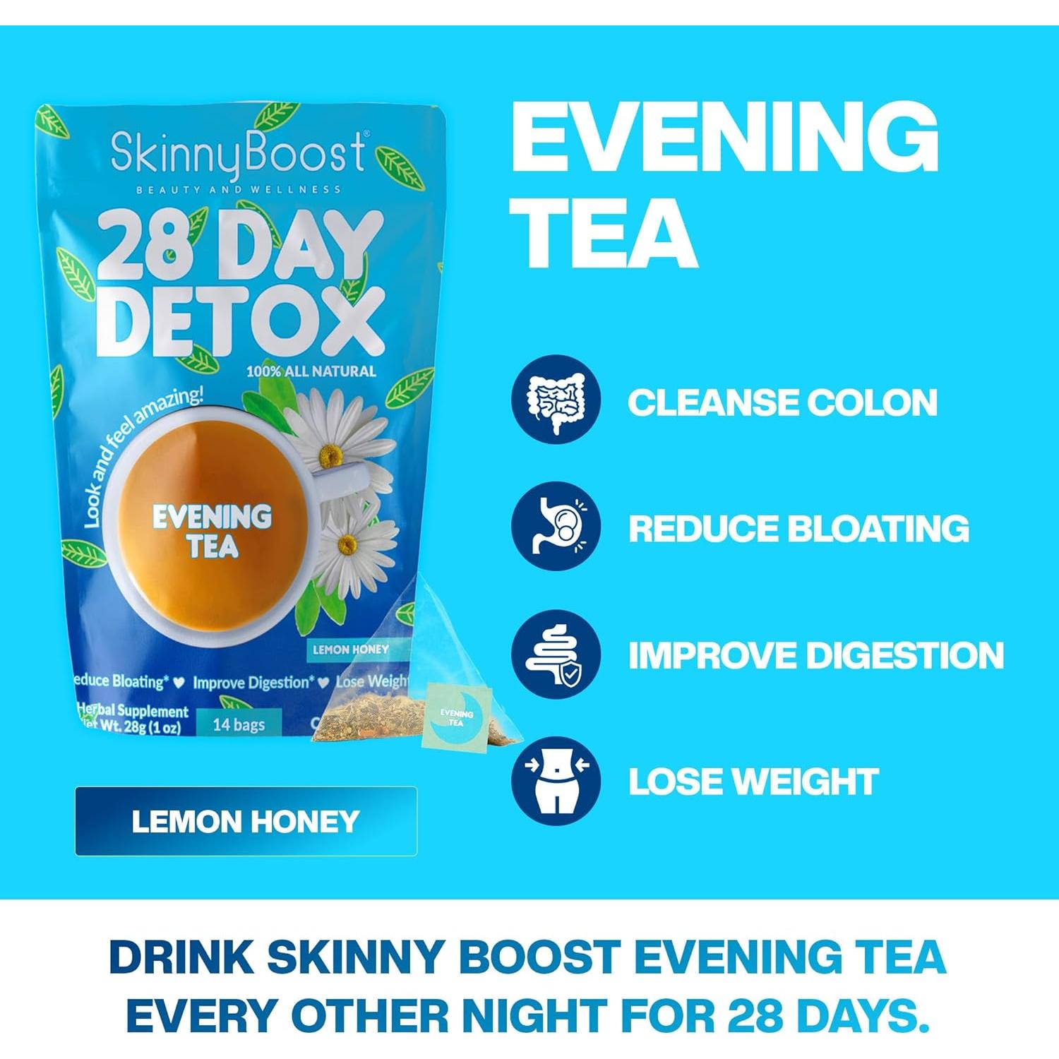 Kit Detox de Té SkinnyBoost - 2 Piezas - Diurno y Nocturno