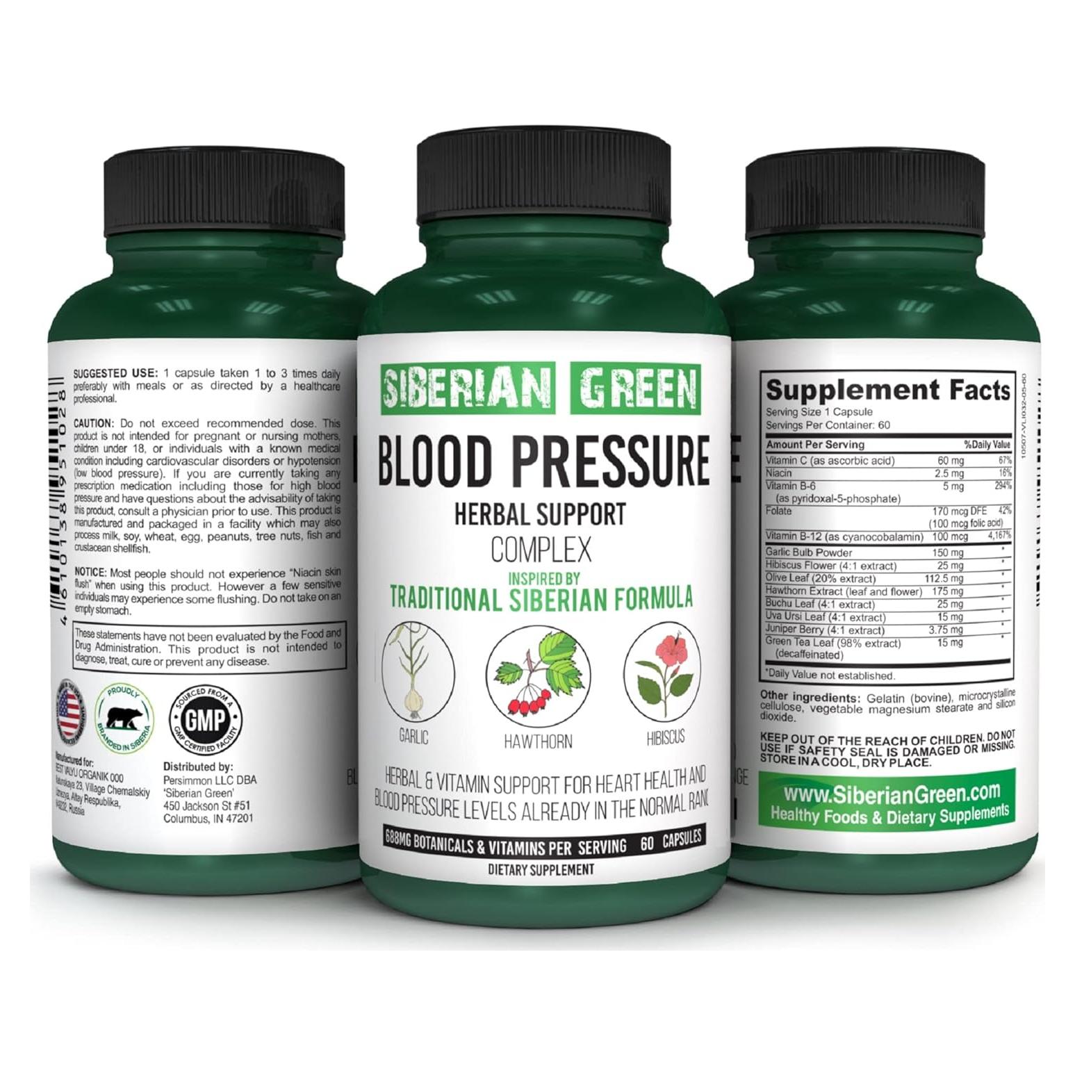 Suplemento Herbal Vitalabs para Presión Arterial - 60 Cápsulas