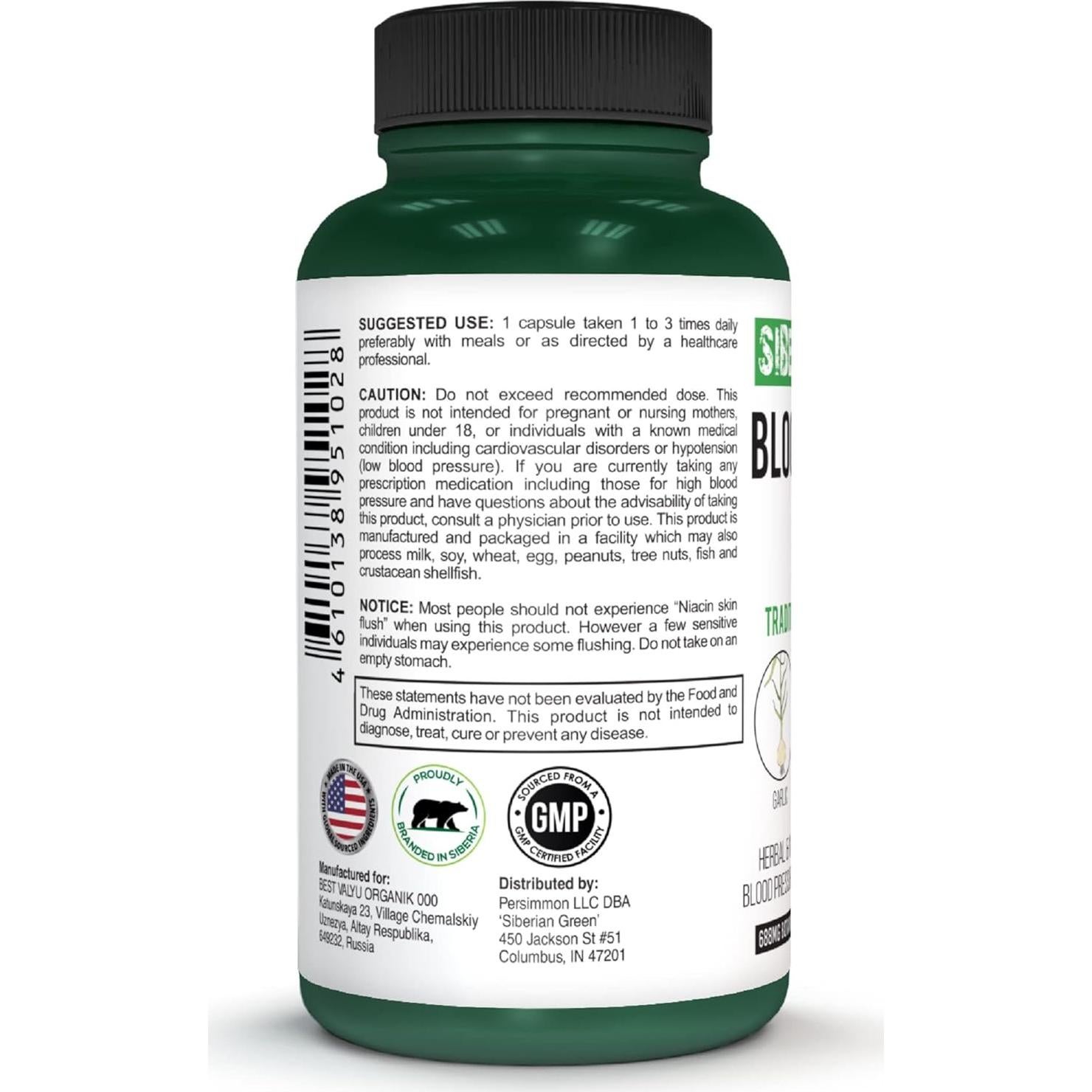 Suplemento Herbal Vitalabs para Presión Arterial - 60 Cápsulas