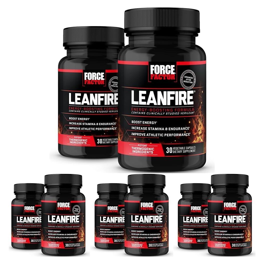 Force Factor LeanFire - Pastillas Energéticas 30 Contenido