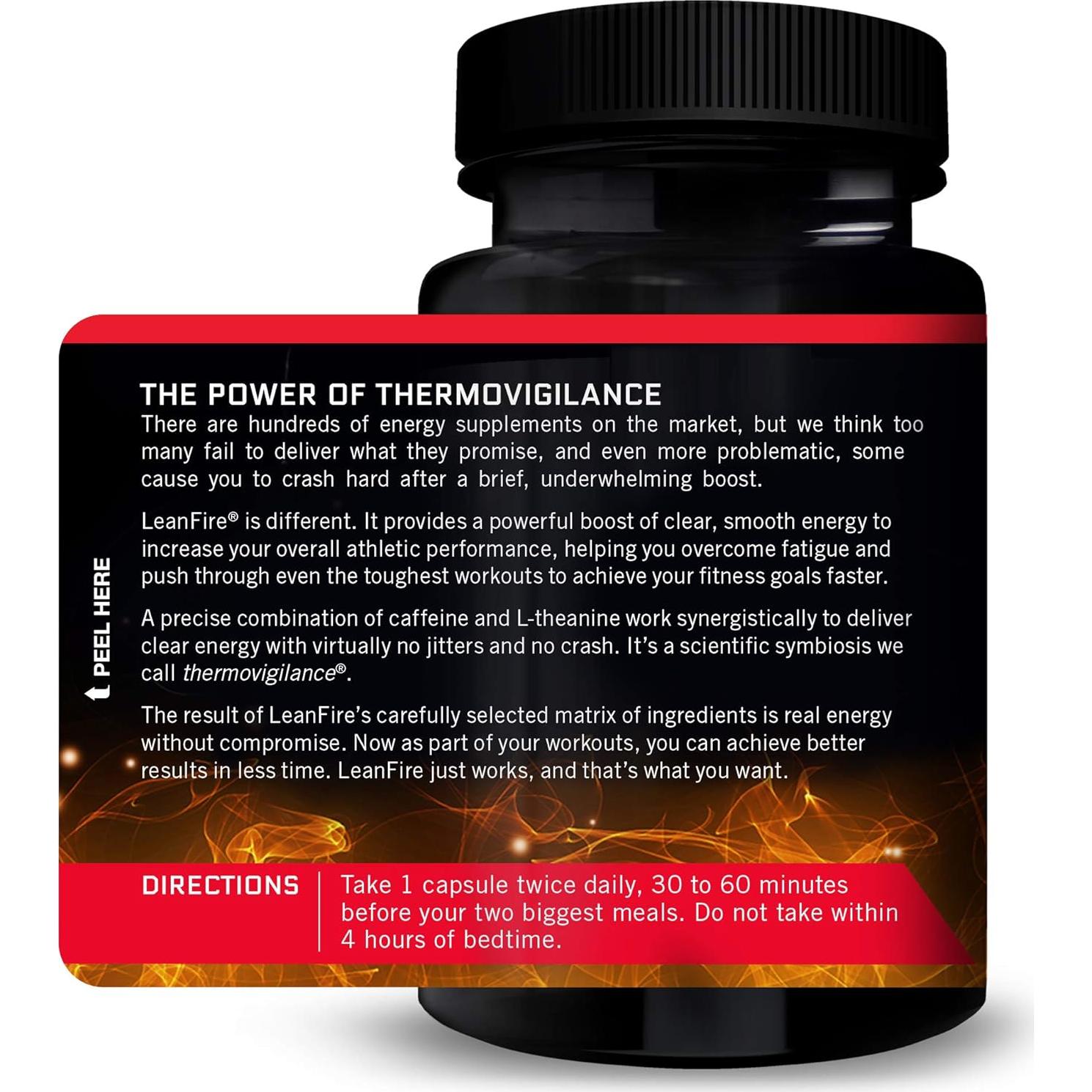 Force Factor LeanFire - Pastillas Energéticas 30 Contenido