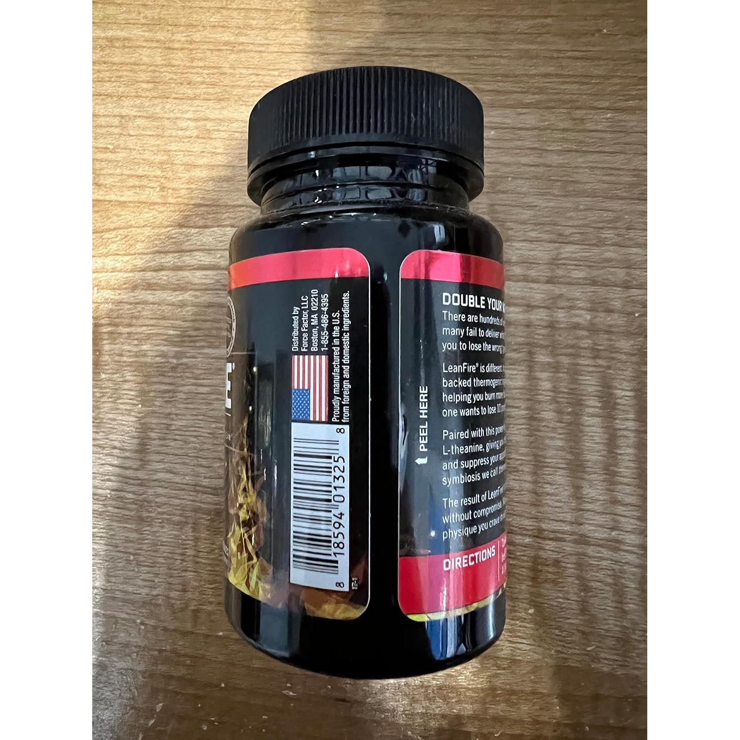 Force Factor LeanFire - Pastillas Energéticas 30 Contenido