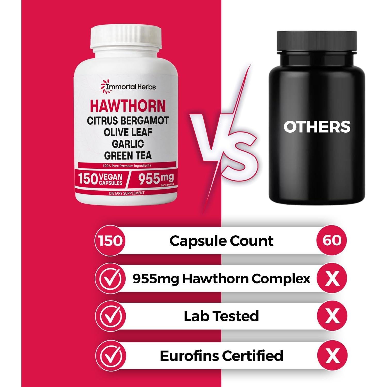 Cápsulas de Baya de Espino Immortal Herbs 150 Veganas 6-en-1