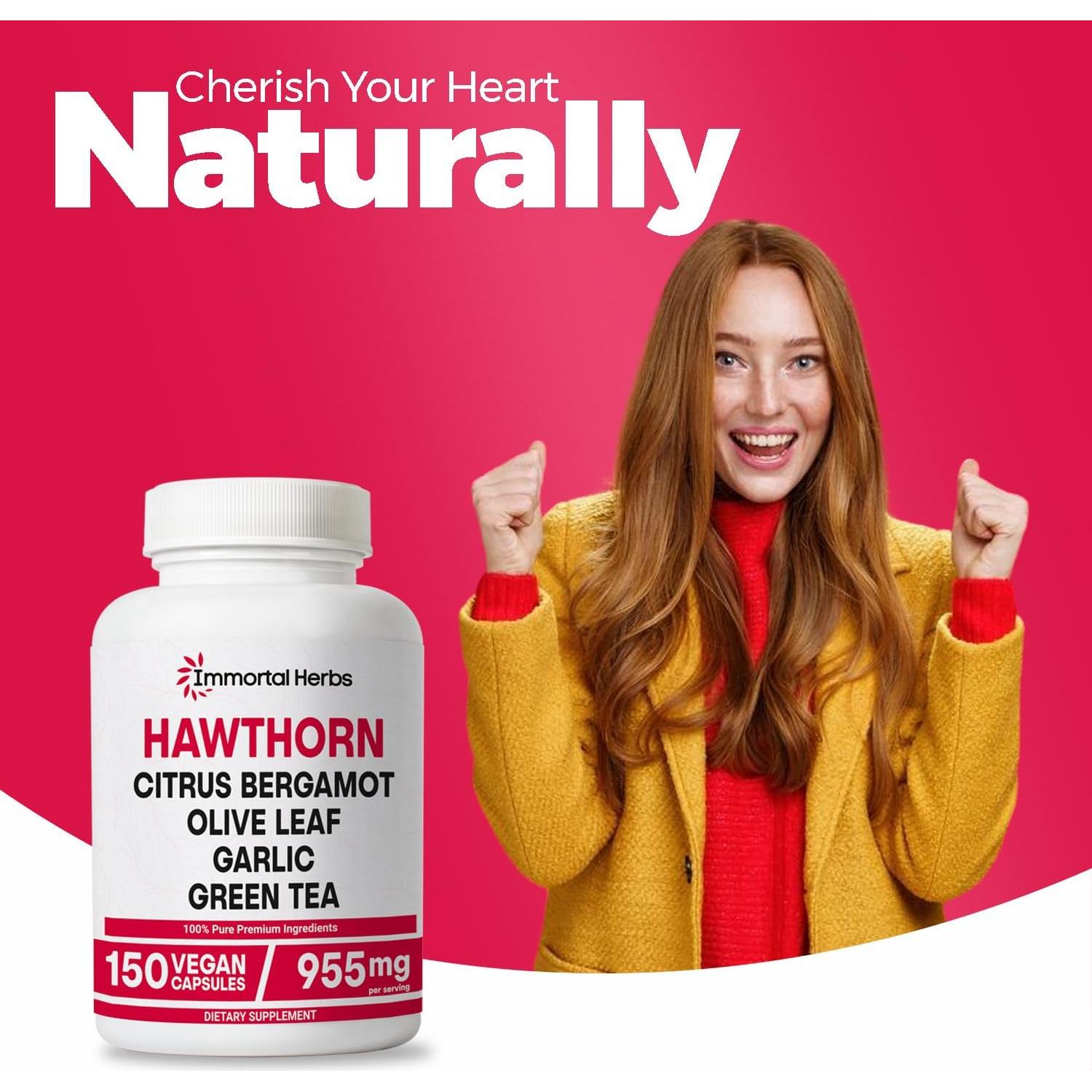 Cápsulas de Baya de Espino Immortal Herbs 150 Veganas 6-en-1