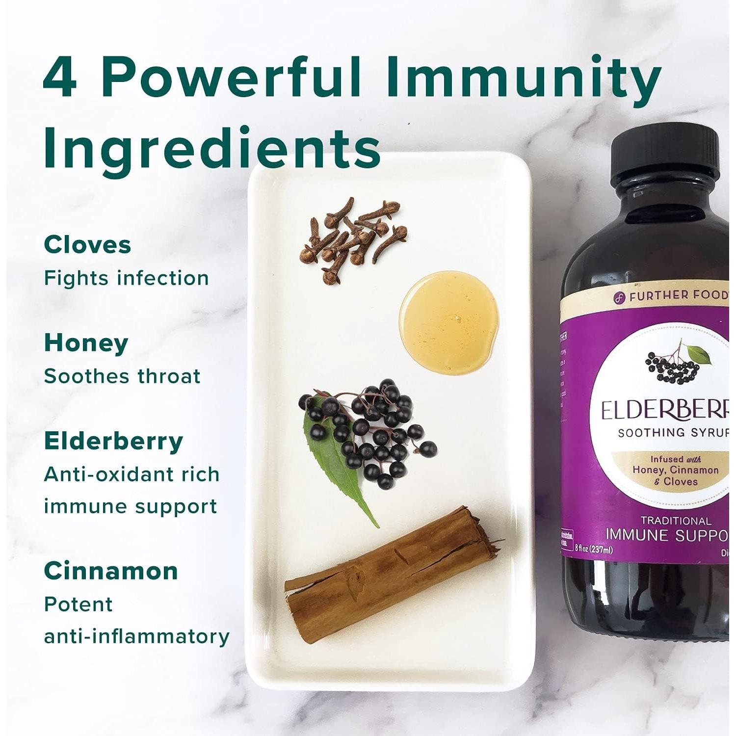 Jarabe de Saúco Further Food 240ml - Apoyo Inmunológico Natural