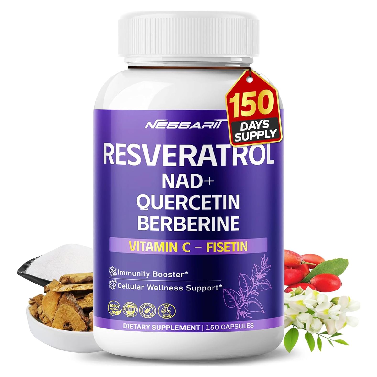 Suplemento de Resveratrol 6320mg Nessarit 150 Cápsulas