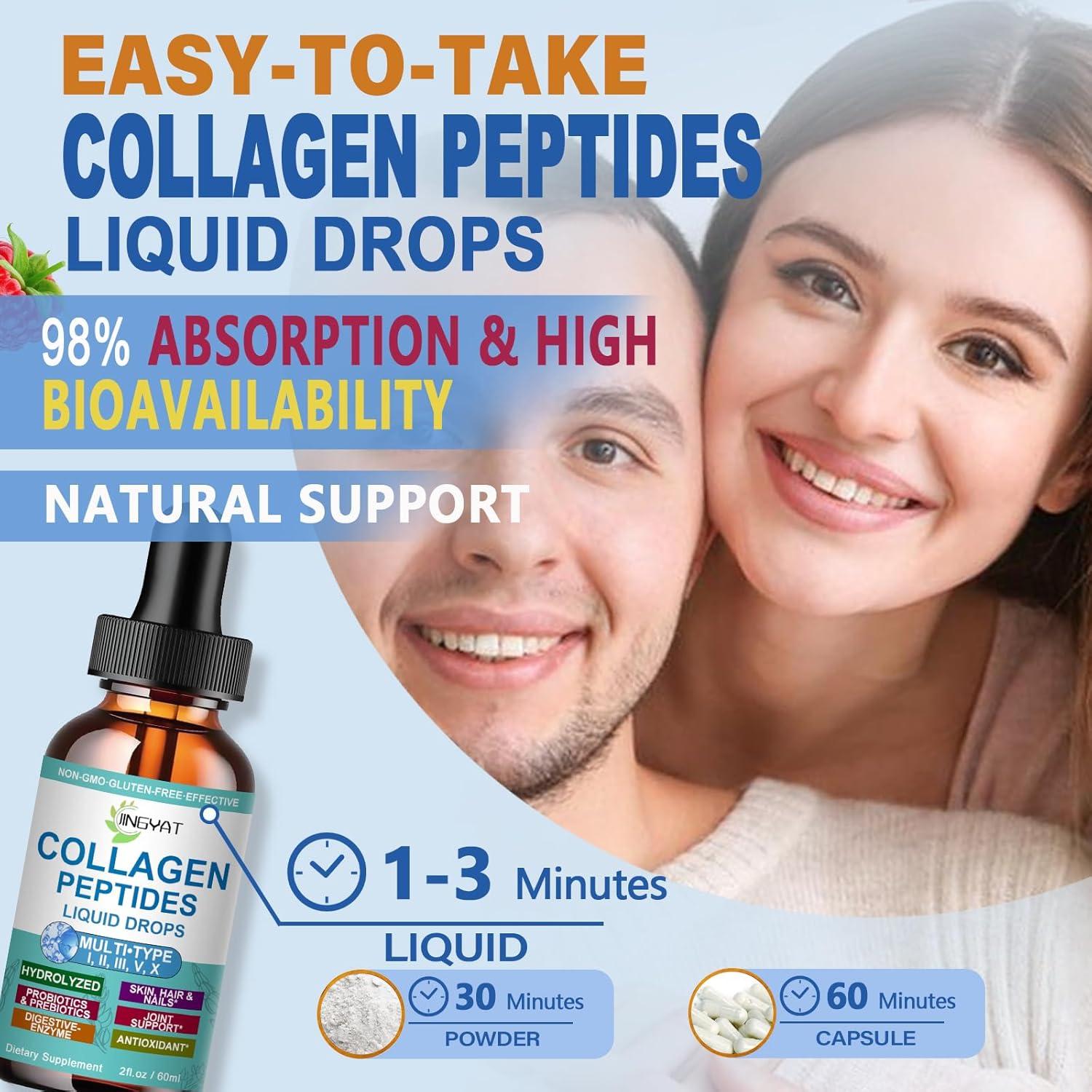 Gotas Líquidas de Colágeno JINGYAT 140g - Piel, Cabello, Articulaciones