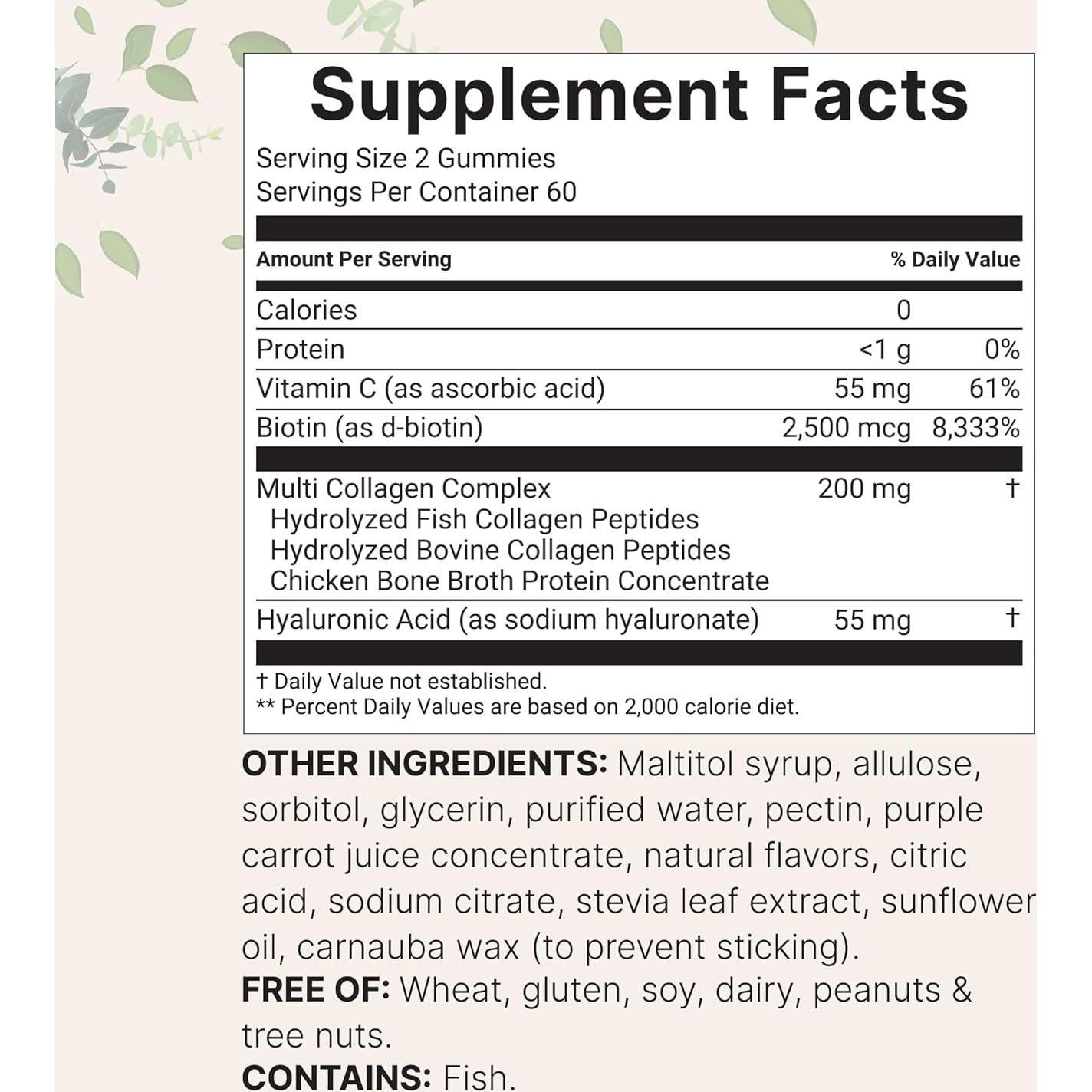 Gominolas de Multi Colágeno Micro Ingredients 120 g Sin Azúcar