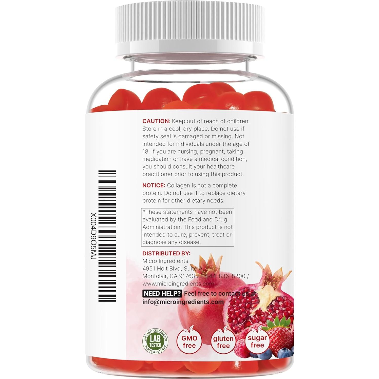 Gominolas de Multi Colágeno Micro Ingredients 120 g Sin Azúcar