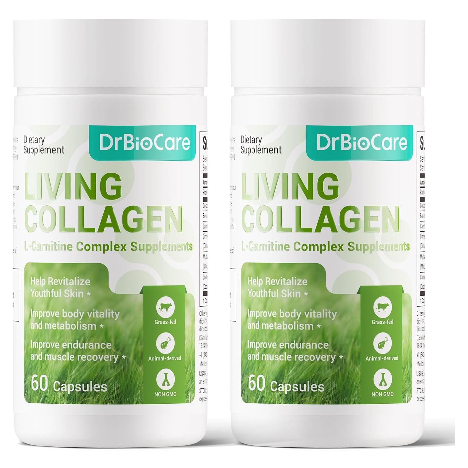 Suplemento de Colágeno L-Carnitina DrBioCare 120 Cápsulas