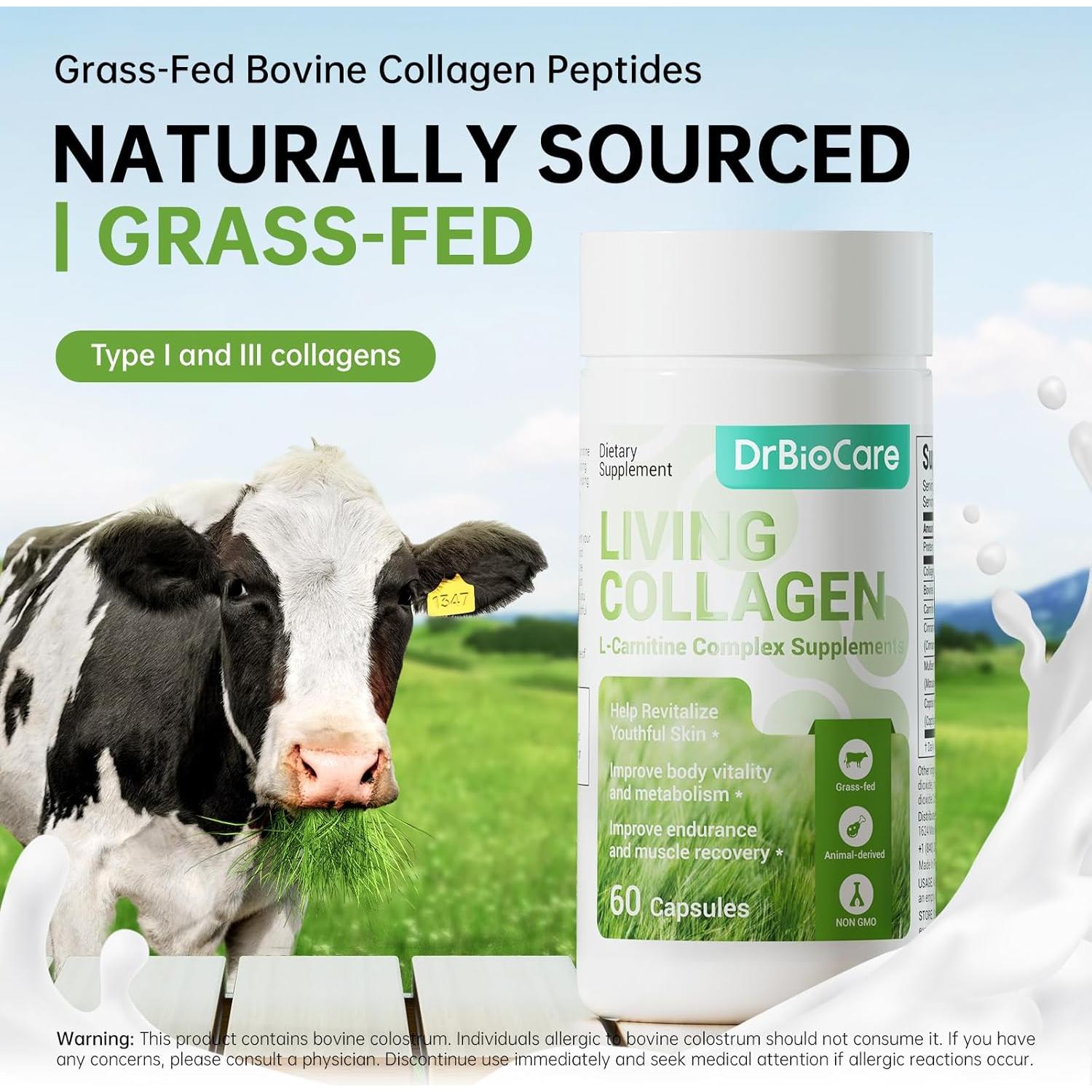 Suplemento de Colágeno L-Carnitina DrBioCare 120 Cápsulas