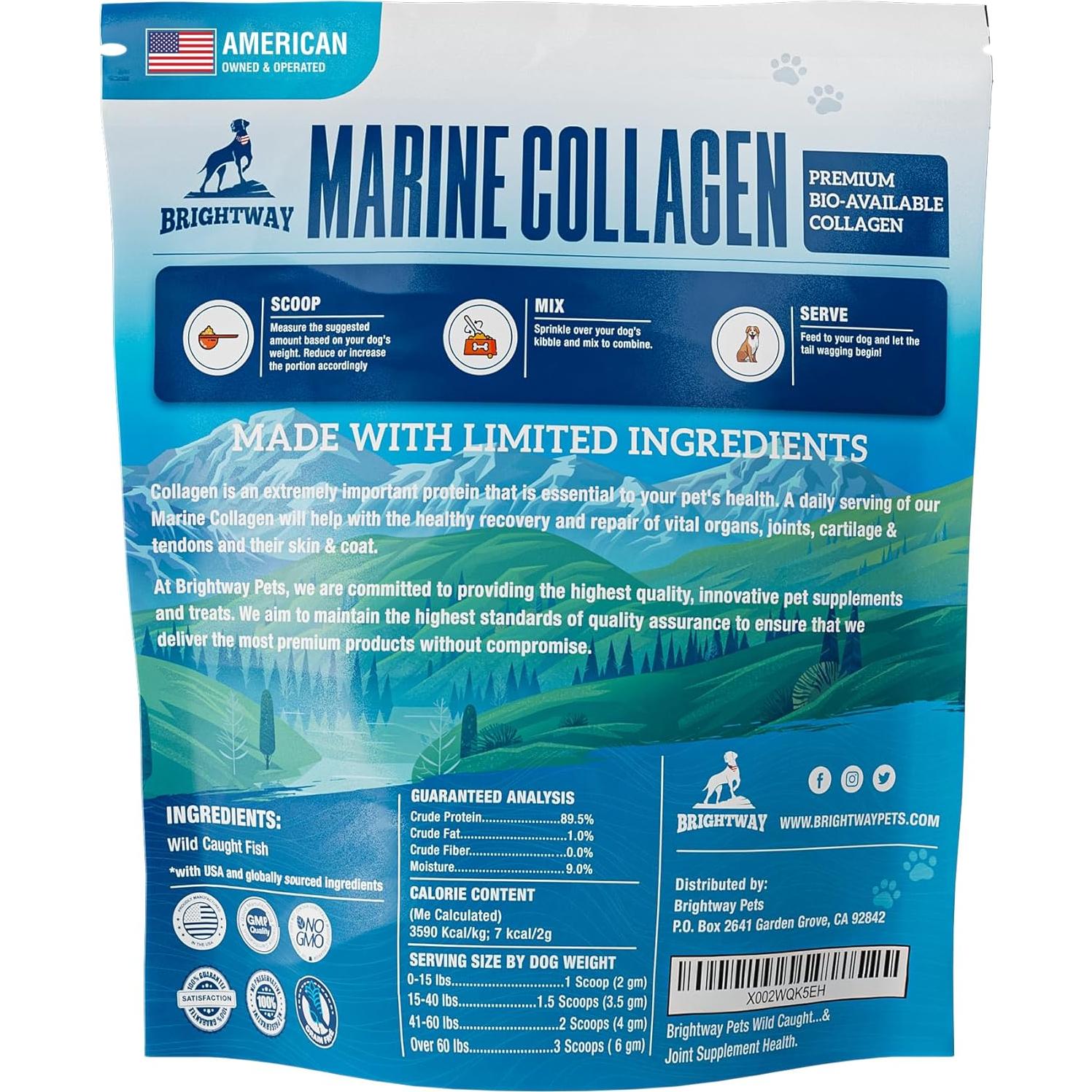 Colágeno Marino para Perros Brightway Pets - Salud Articular y Piel