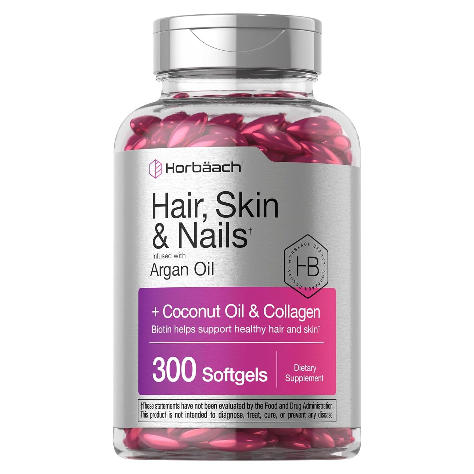 Vitaminas Horbaach para Cabello, Piel y Uñas 300 Geles Blandos