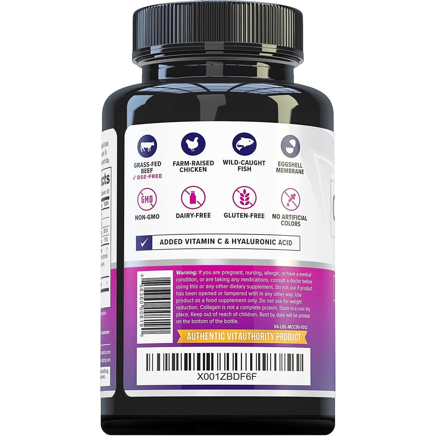 Cápsulas de Colágeno Hidrolizado Vitauthority 90 Unidades