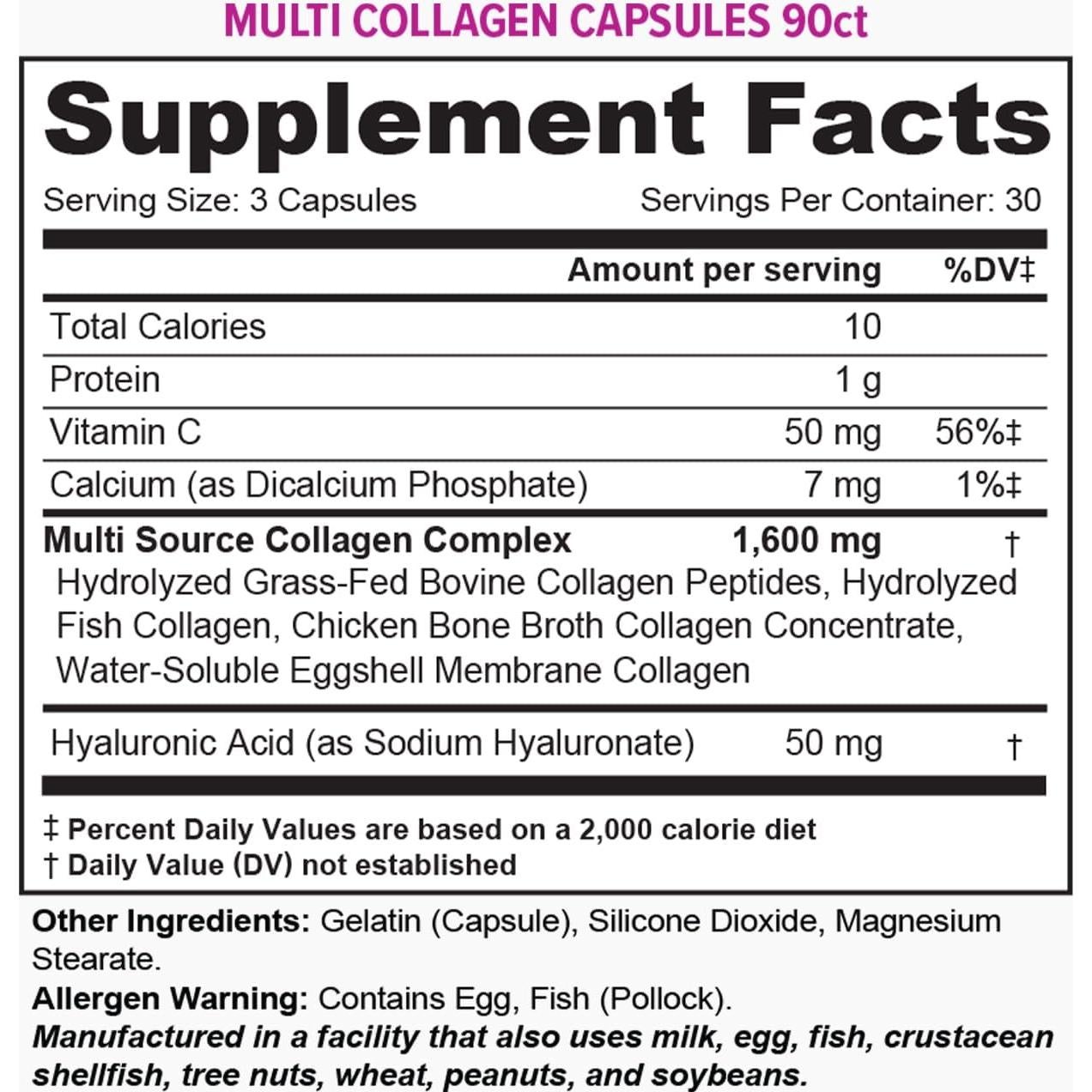 Cápsulas de Colágeno Hidrolizado Vitauthority 90 Unidades