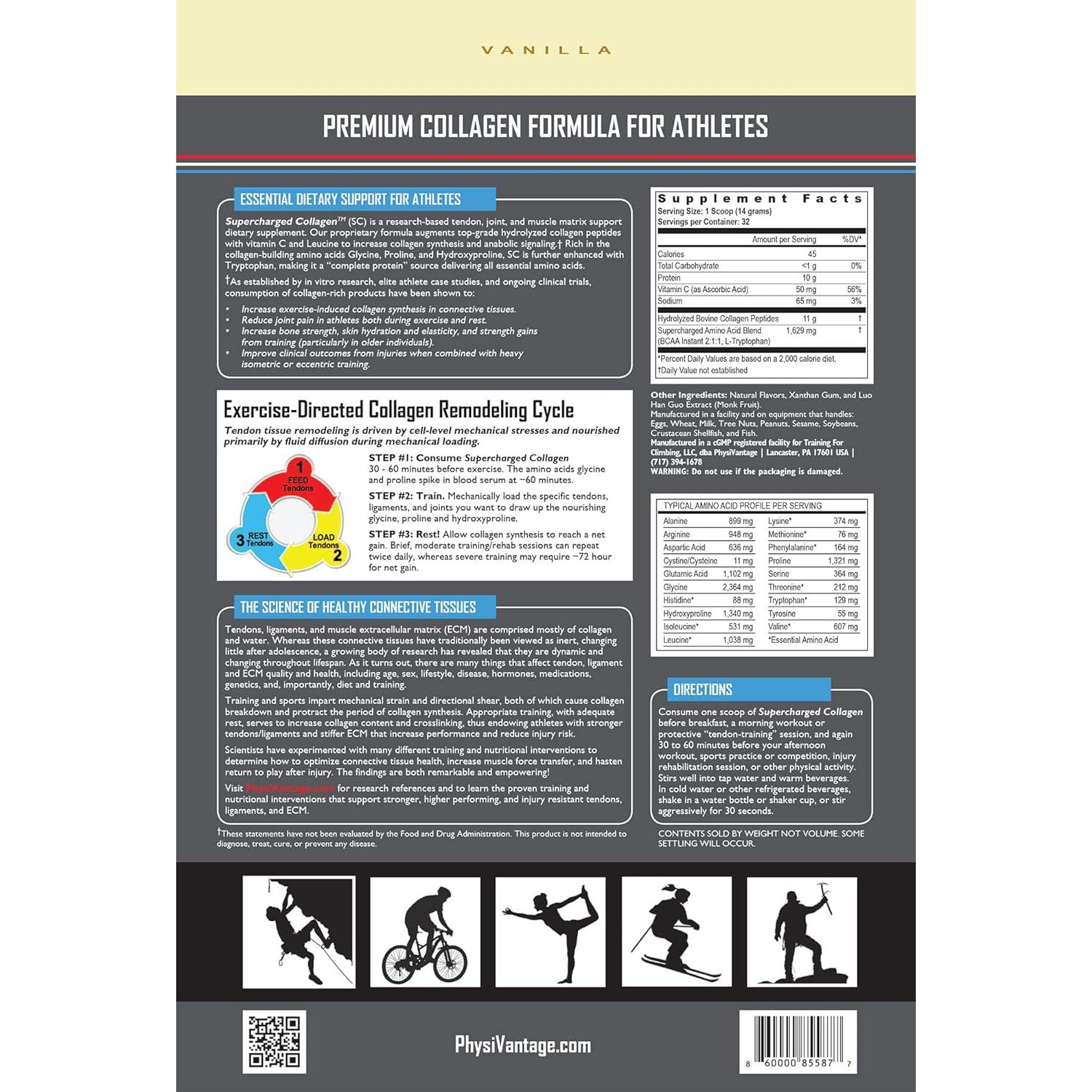 Polvo de Colágeno Hidrolizado PhysiVantage Vainilla 454g