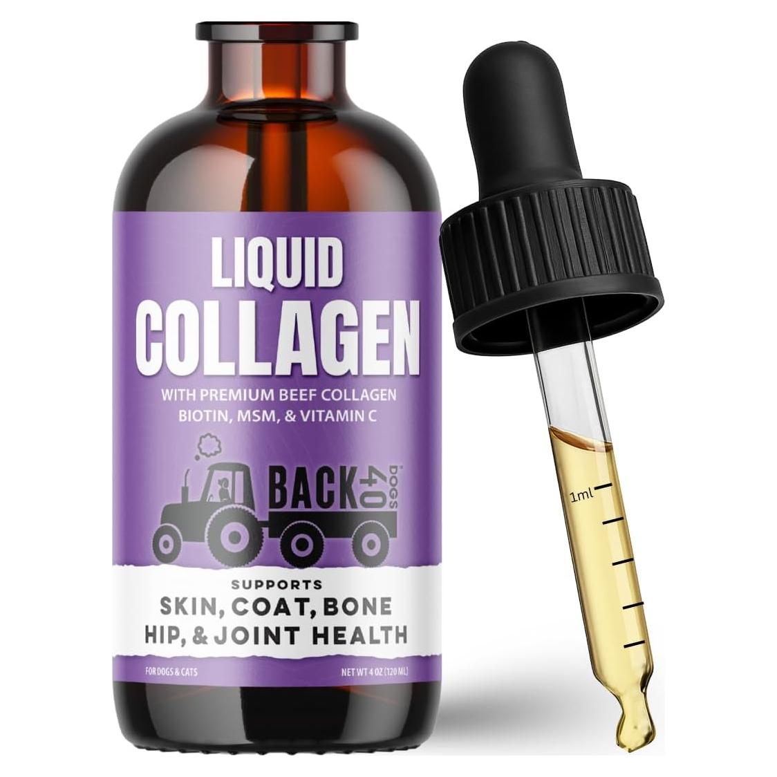 Colágeno Líquido Premium Back 40 Dogs para Perros 256g