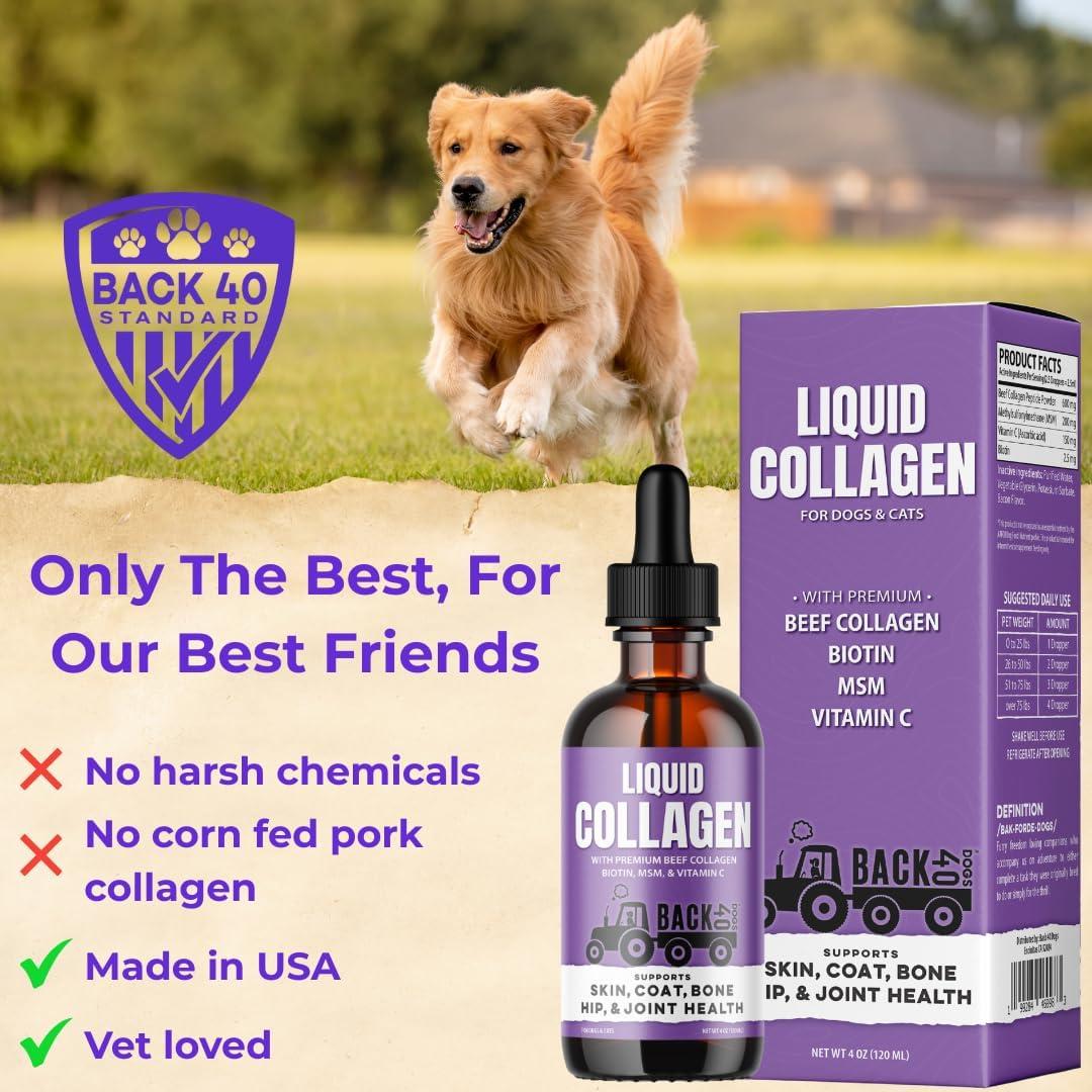 Colágeno Líquido Premium Back 40 Dogs para Perros 256g