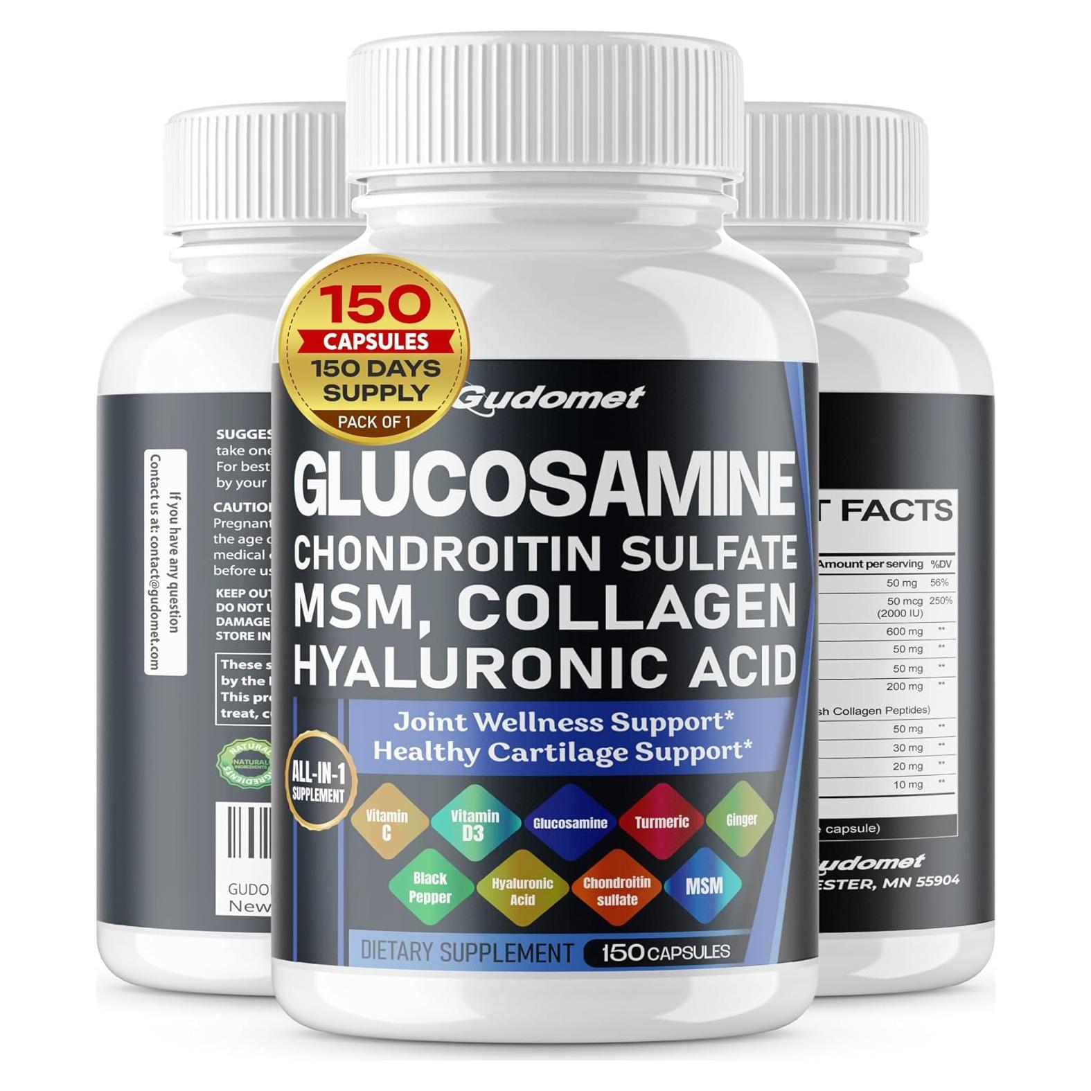 Suplemento de Glucosamina Gudomet 150 Cápsulas - Soporte Articular