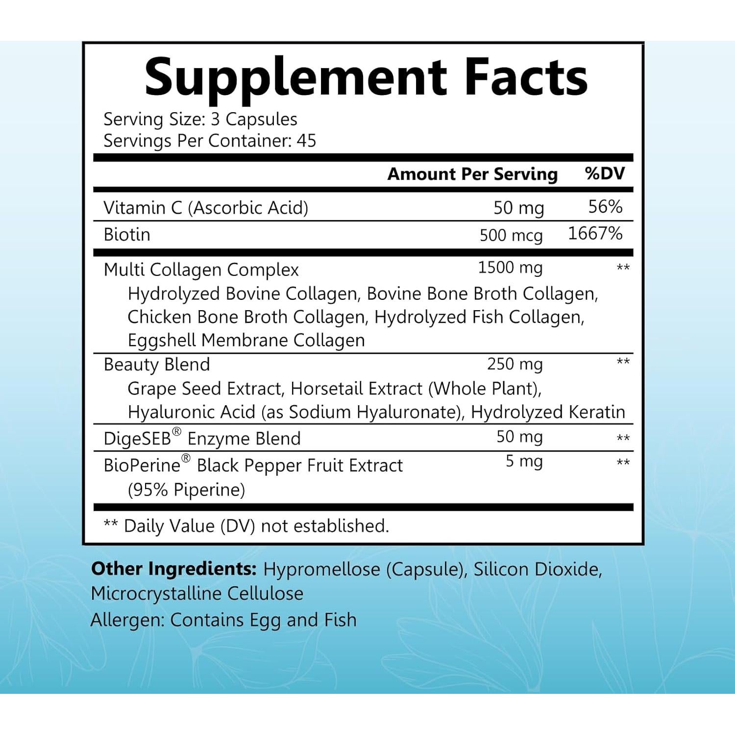 Cápsulas de Colágeno Hidrolizado BioSchwartz 135ct - Piel, Cabello y Uñas