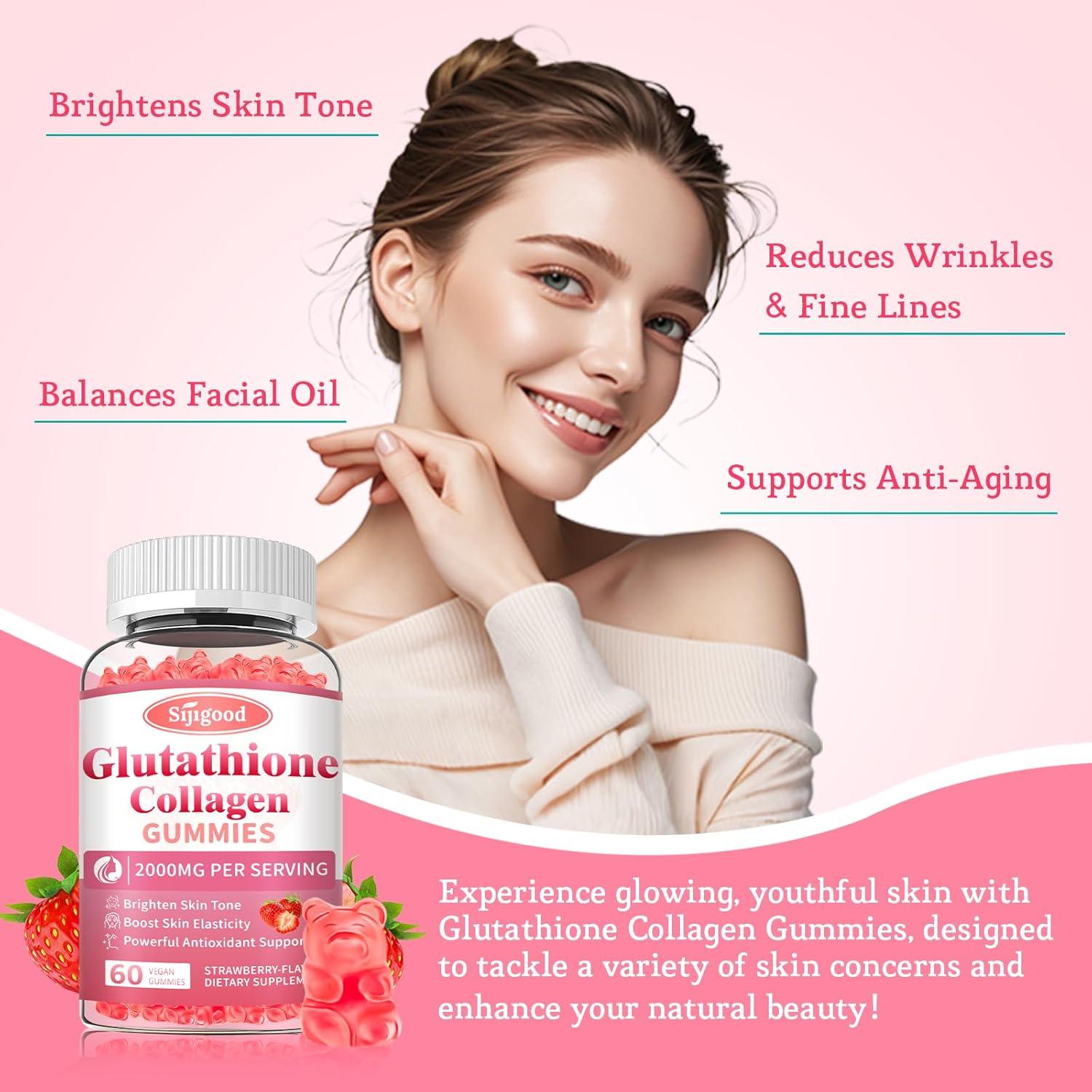 Gomitas de colágeno Sijigood con glutati&oacute;n 120 unidades