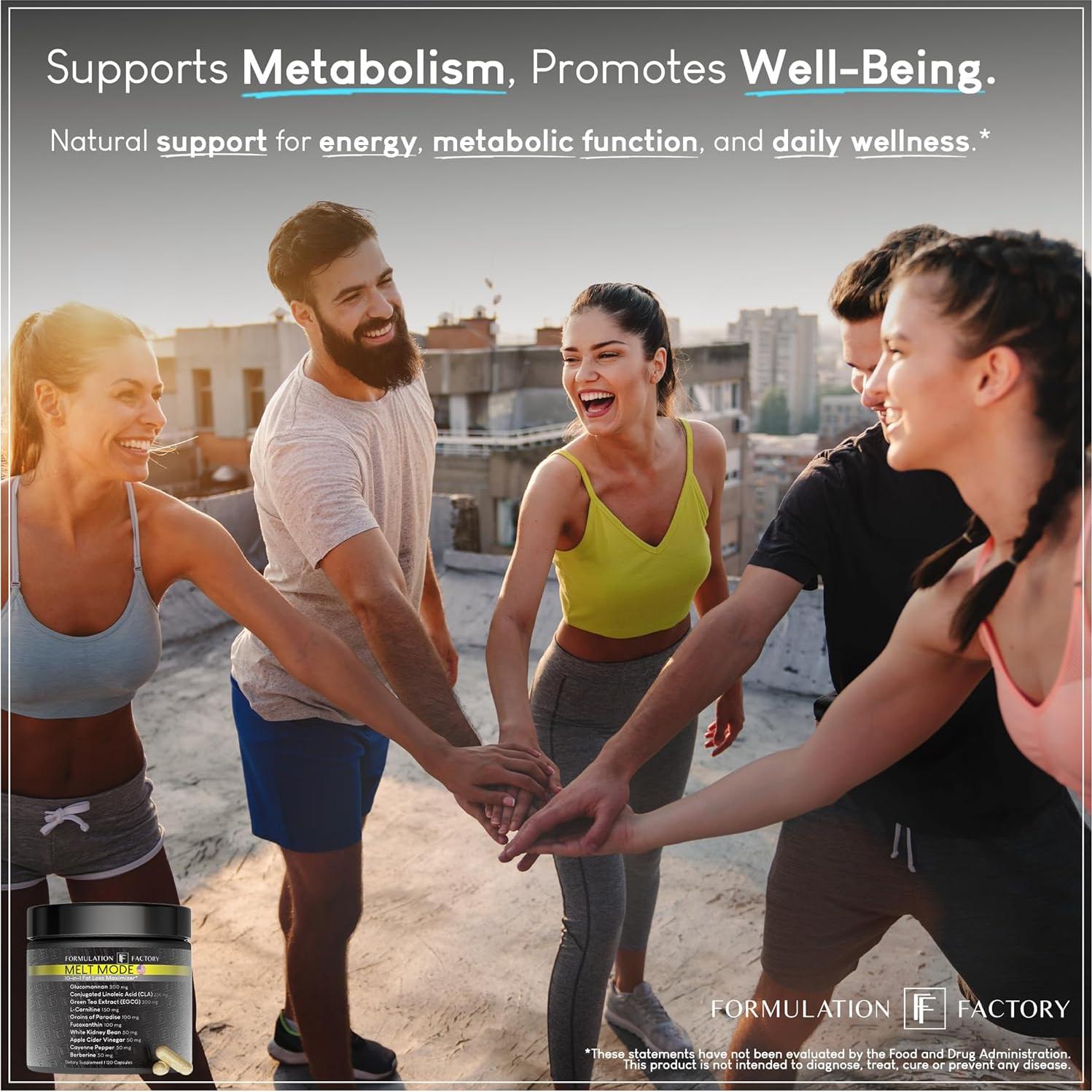 Suplemento Melt Mode 10-en-1 Formulation Factory 120 Cápsulas