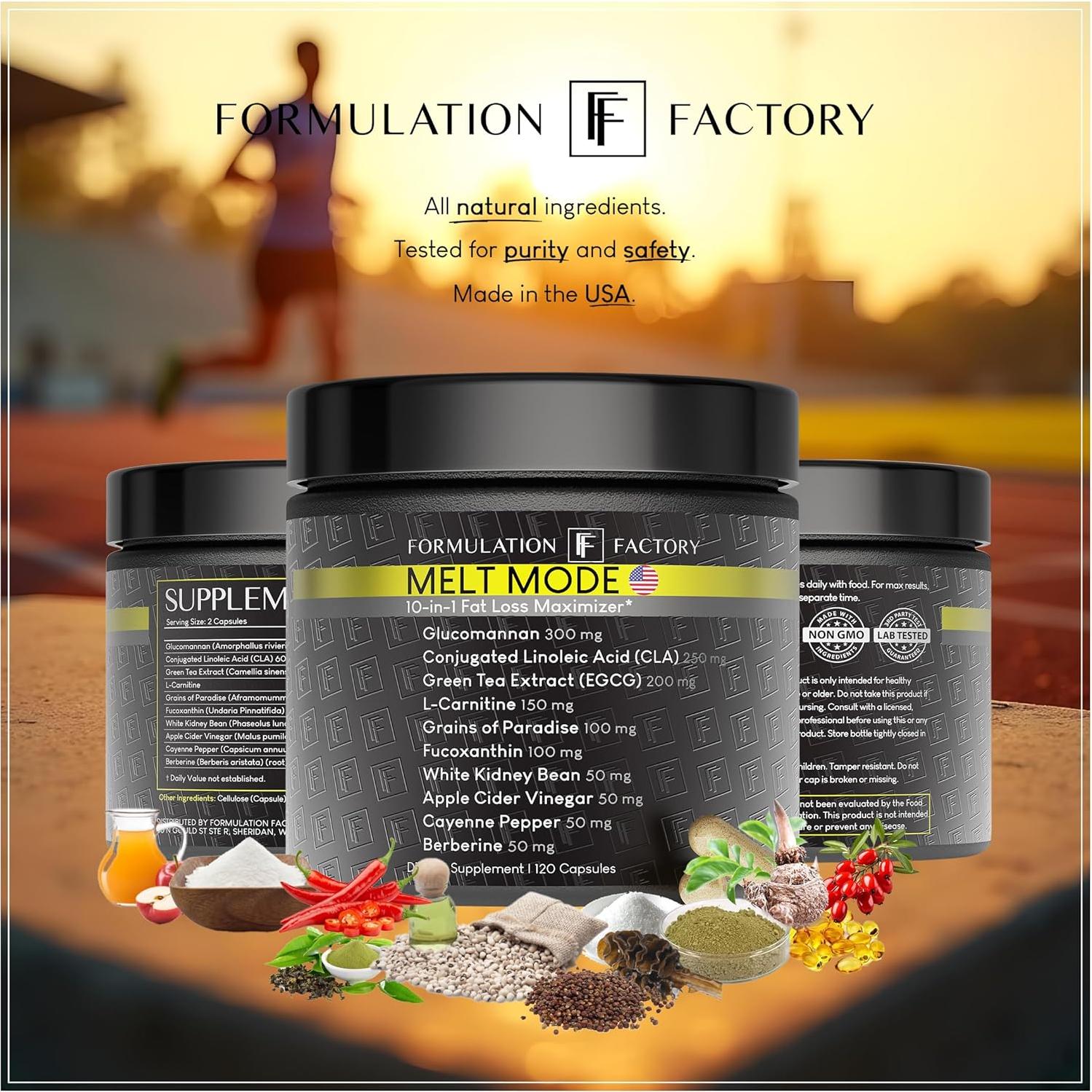 Suplemento Melt Mode 10-en-1 Formulation Factory 120 Cápsulas