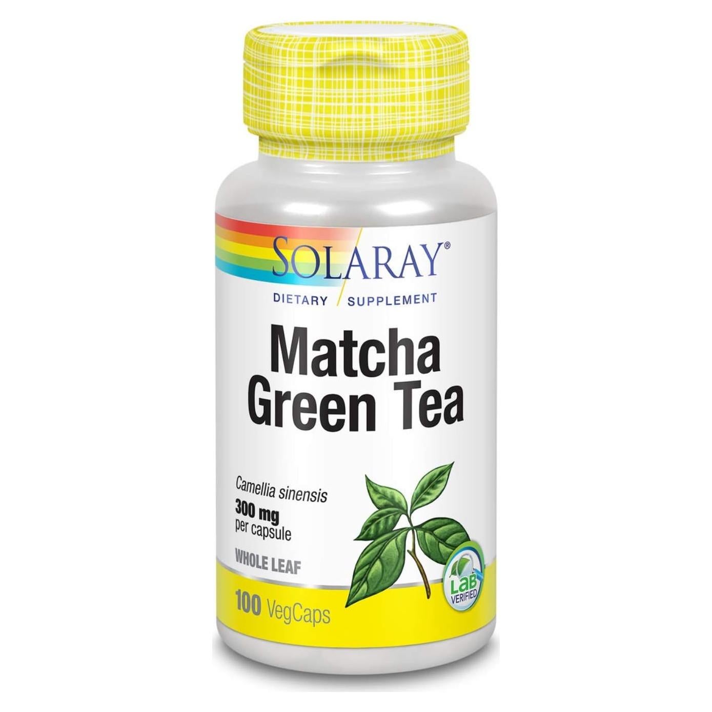 Té Verde Matcha Solaray 300 mg - 100 VegCaps Antioxidante