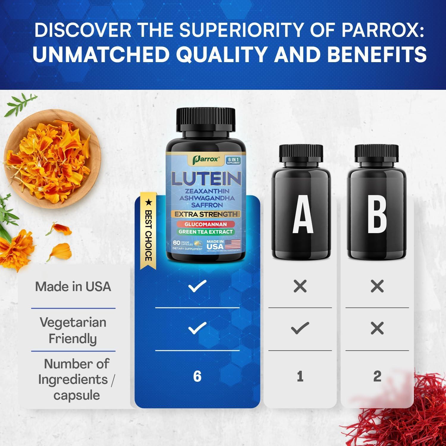 Suplemento Parrox 6 en 1 para Ojos y Bienestar - 60 Cápsulas