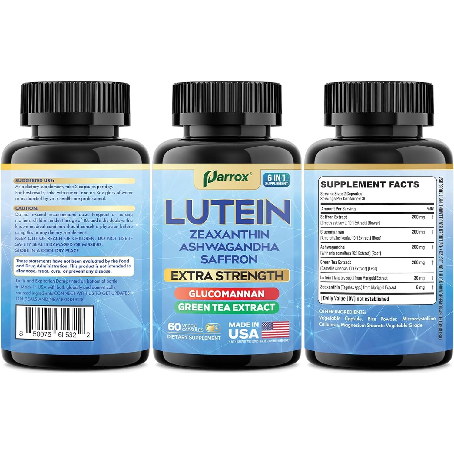 Suplemento Parrox 6 en 1 para Ojos y Bienestar - 60 Cápsulas