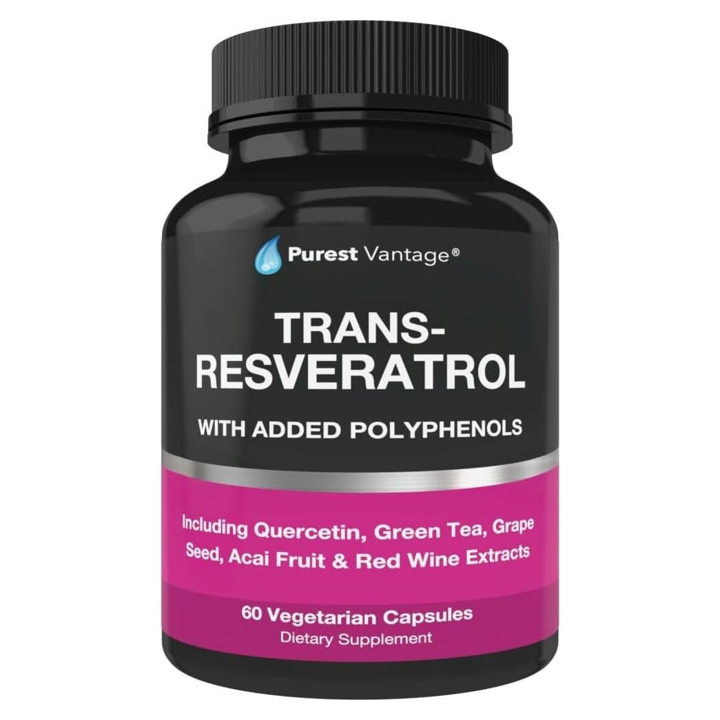 Suplemento de Resveratrol Purest Vantage 1400mg 60 Cápsulas